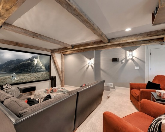 Grey colored home audio video theater
